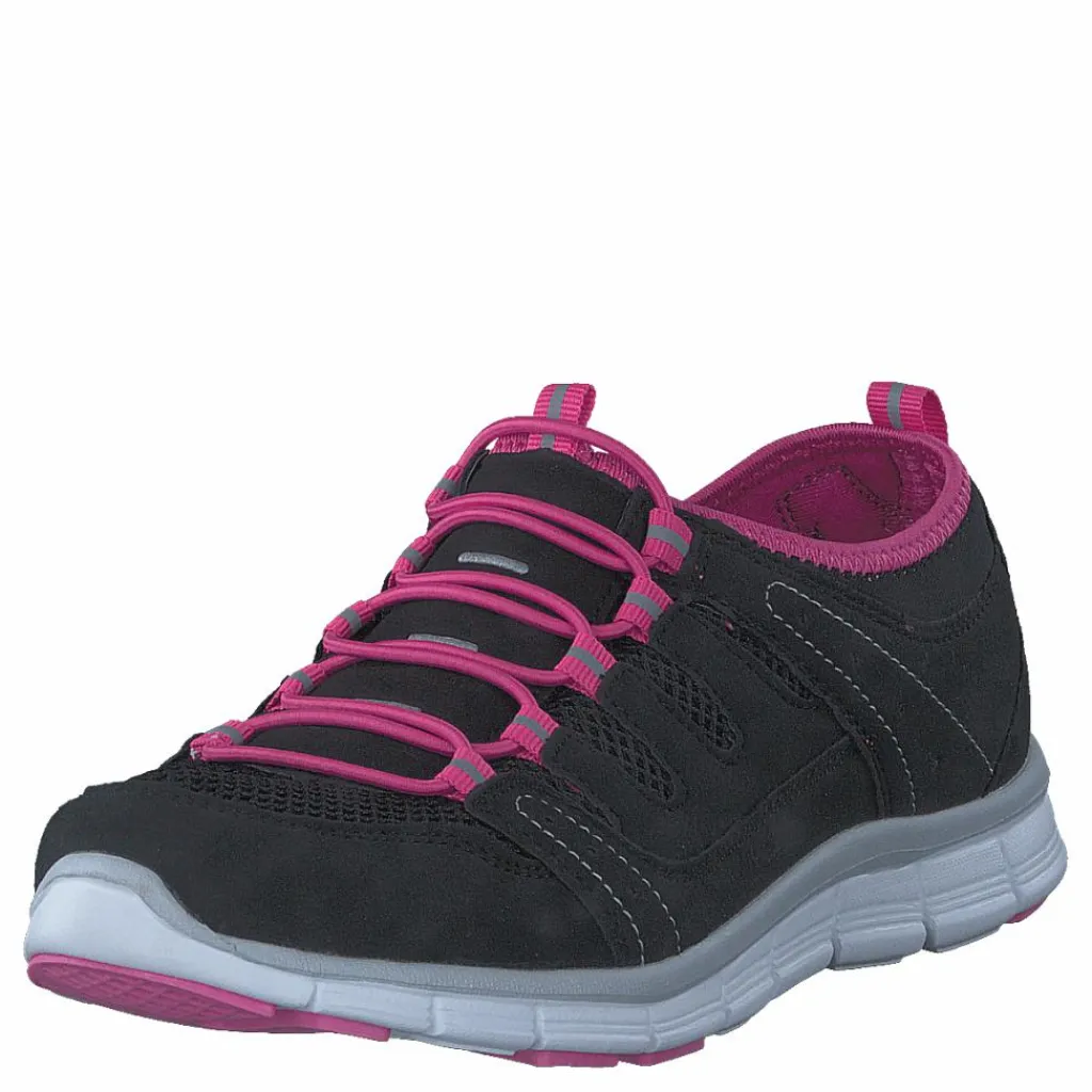 Polecat 435-2311 Comfort Sock Black/Fuchsia Svart Best