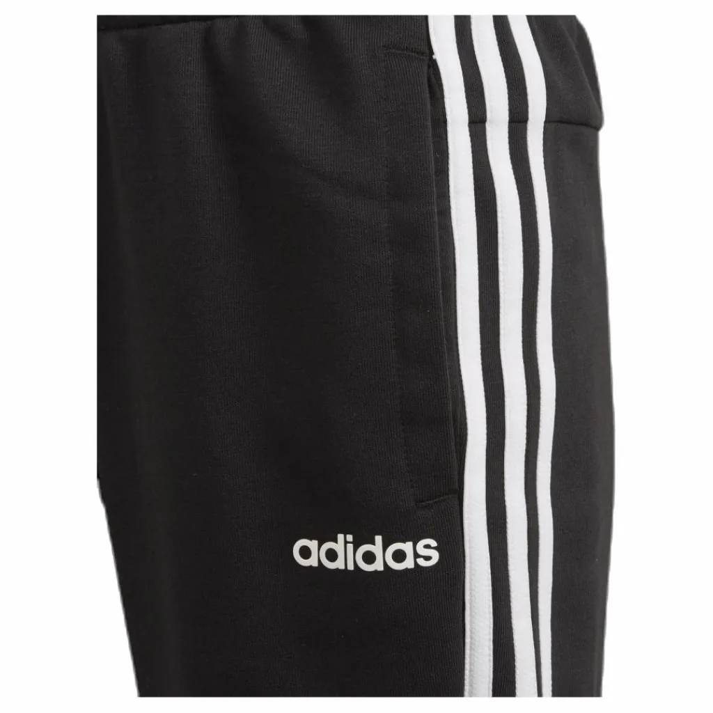 adidas 3 Stripe Girls Pants White/Black Svart Clearance