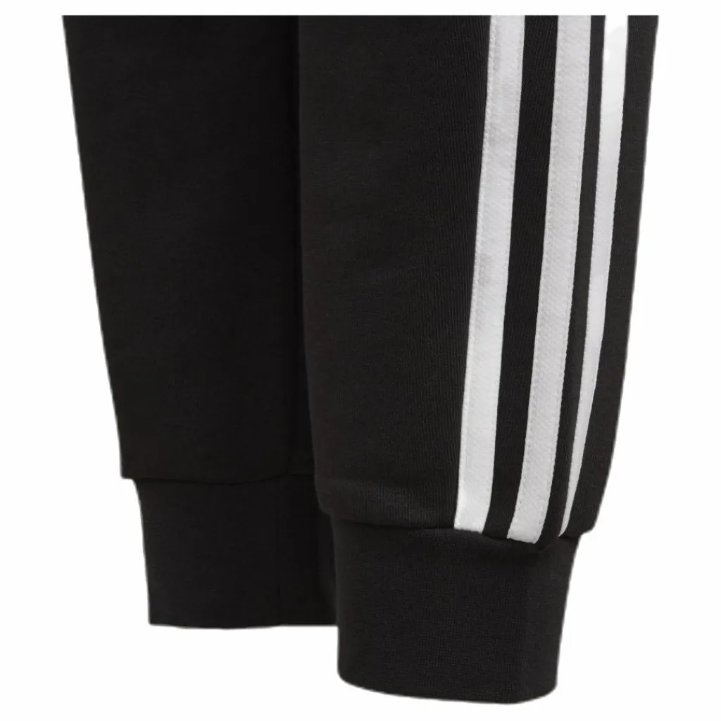 adidas 3 Stripe Girls Pants White/Black Svart Clearance