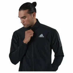 adidas Tennis 3 Stripes Knit Jacket Black Svart Outlet