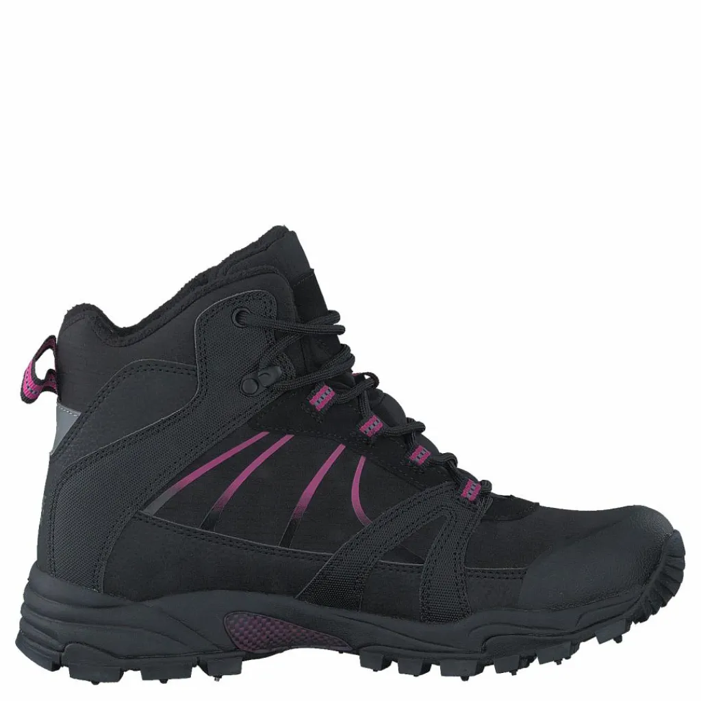 Polecat 430-4401 Waterproof Warm Lined Black/Fuchsia ICE-Tech Studs Svart