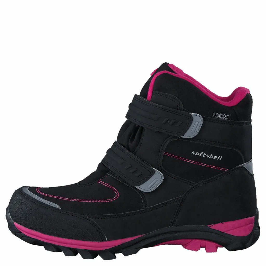 435-6608 Waterproof Warm Lined Black/Fuchsia*Gulliver Outlet