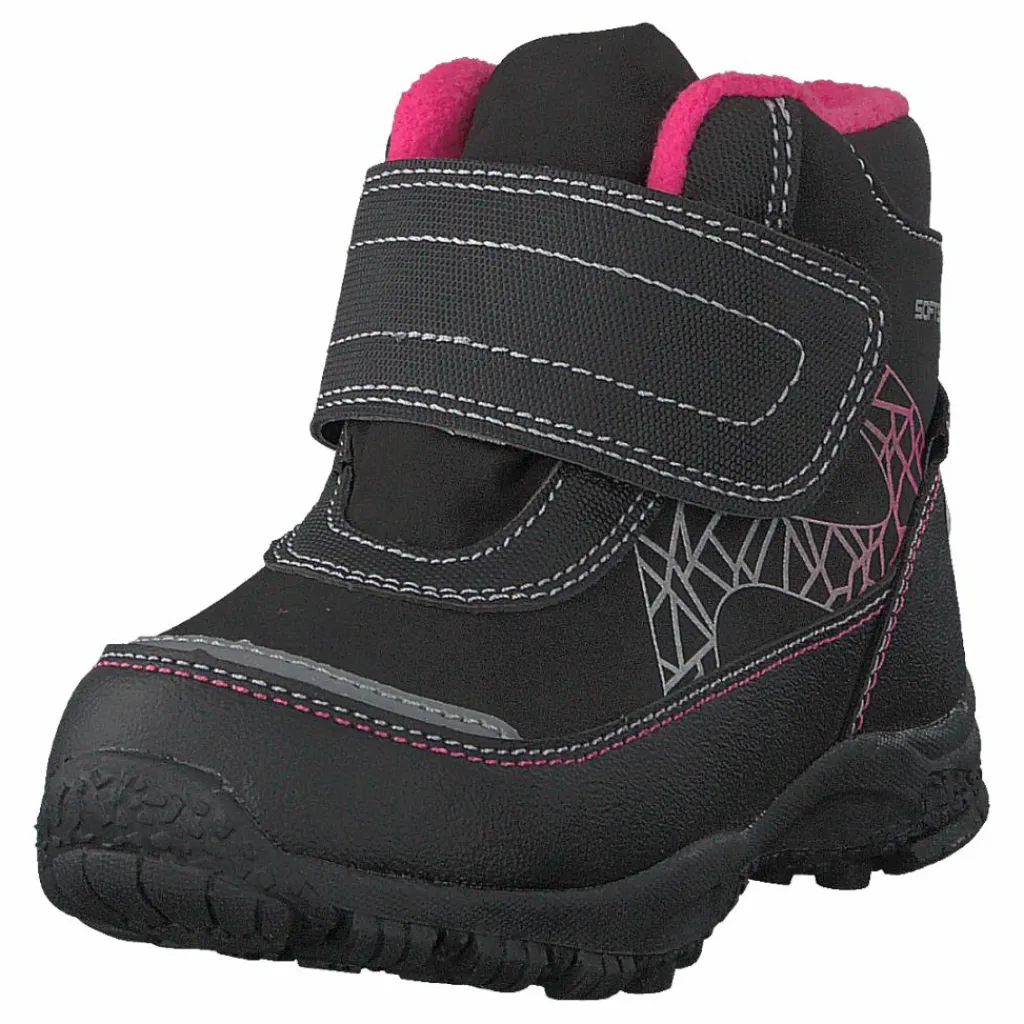 430-2962 Waterproof Warm Lined Black/fuchsia*Gulliver New