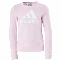 adidas Girls Essentials Big Logo Sweatshirt Clear Pink / White Rosa Discount