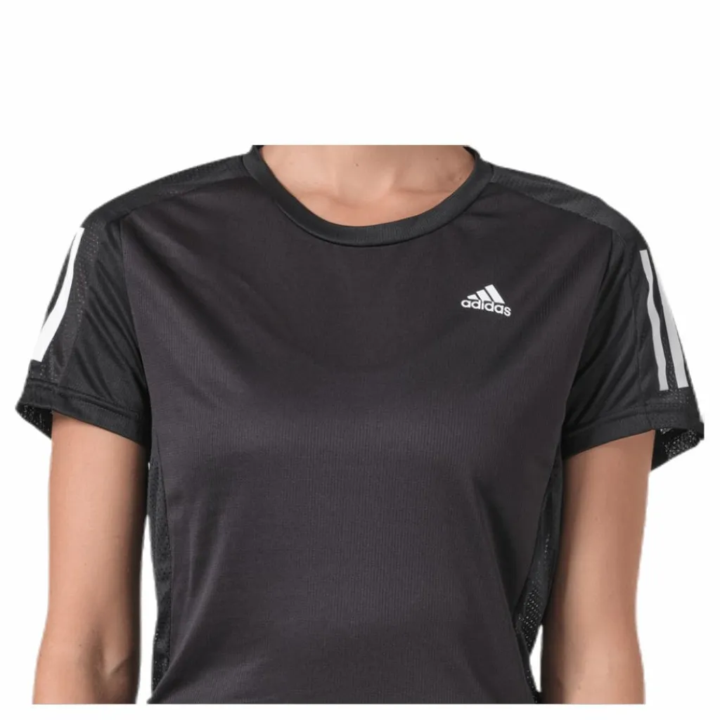 adidas Own The Run Tee Women Black Svart New
