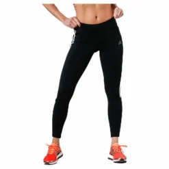 adidas Run It Tight 7/8 3 Stripe Women Black / White Svart Discount