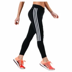 adidas Run It Tight 7/8 3 Stripe Women Black / White Svart Discount