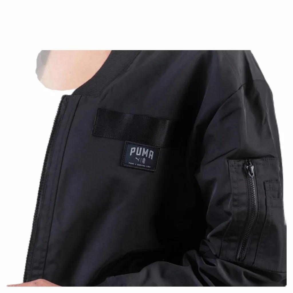 Adriana Lima Long Bomber Jacket Black*Puma Clearance