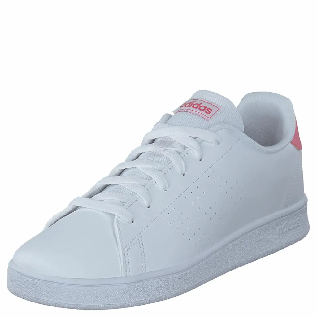 adidas Advantage Shoes Cloud White / Real Pink / Cloud White Vit och Rosa Discount