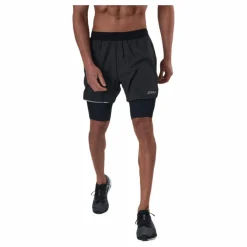 2XU Aero 2-In-1 5" Shorts Black/Silver Svart och Silver Sale
