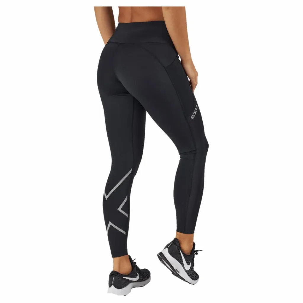 2XU Aero Mid-rise Comp Tights Black/silver Reflective Svart Sale