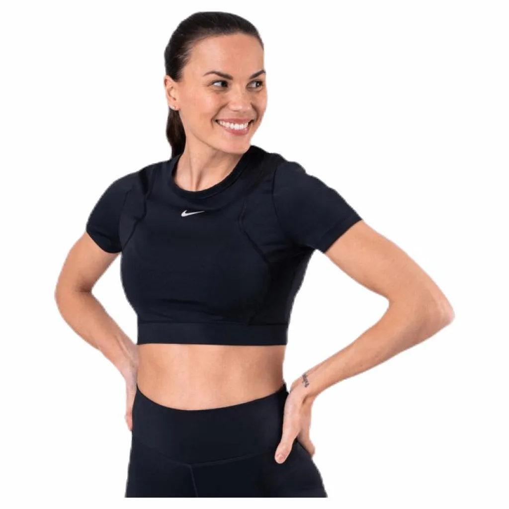 Nike Aeroadpt SS Crop Top Black Svart New
