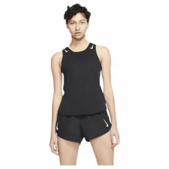 Nike AeroSwift Running Singlet White/Black Svart Online