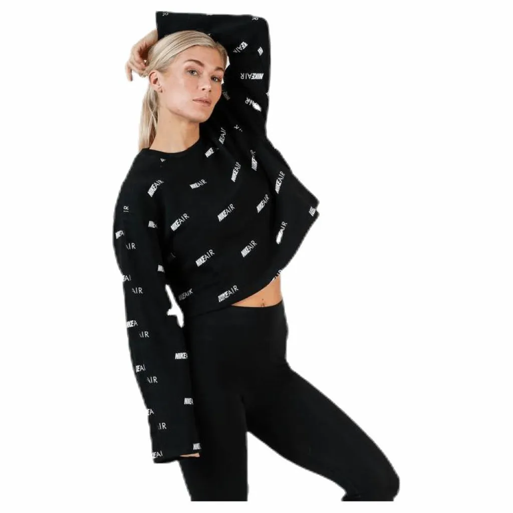 Air AOP Fleece Crew White/Black*Nike Clearance