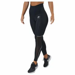 Nike Air Dri-fit Women's 7/8-length Black/white/reflective Silv Svart Online