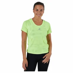 Nike Air Dri-fit Women's Short-slee Volt/reflective Silv Grön Online