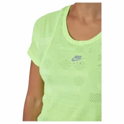 Nike Air Dri-fit Women's Short-slee Volt/reflective Silv Grön Online