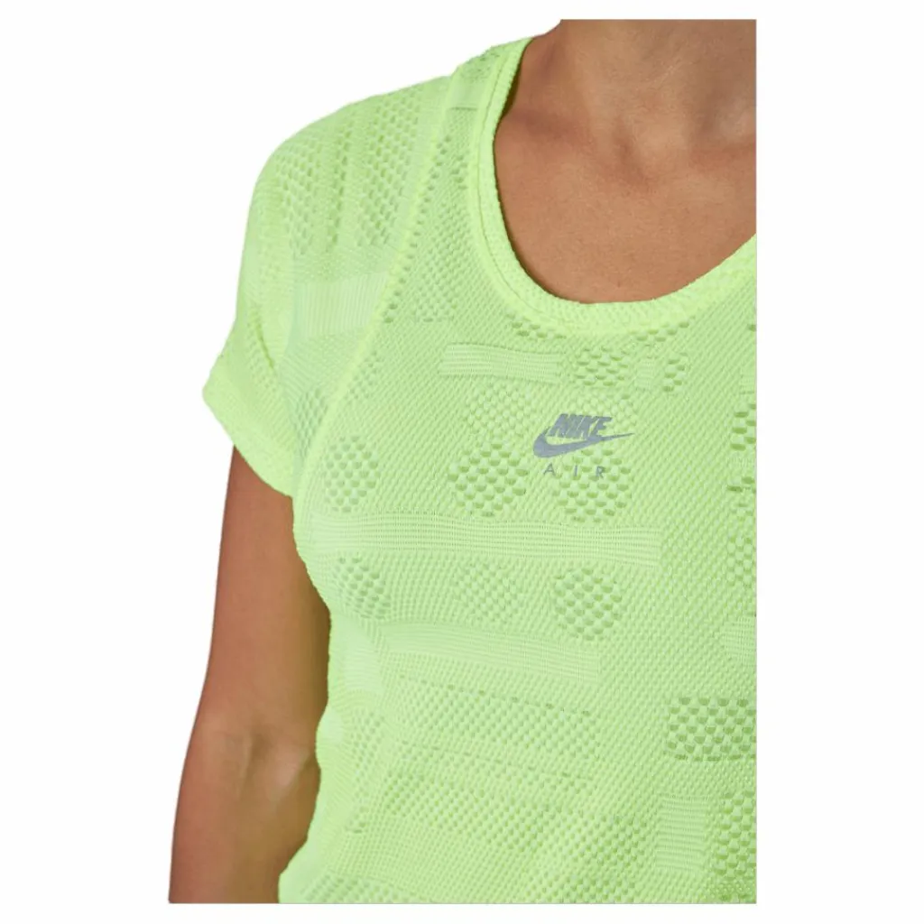 Nike Air Dri-fit Women's Short-slee Volt/reflective Silv Grön Online