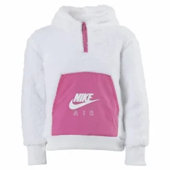 Air Sherpa Half Zip Hoodie Junior Pink/White*Nike
