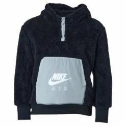 Air Sherpa Half Zip Hoodie Junior Black/Grey*Nike Sale