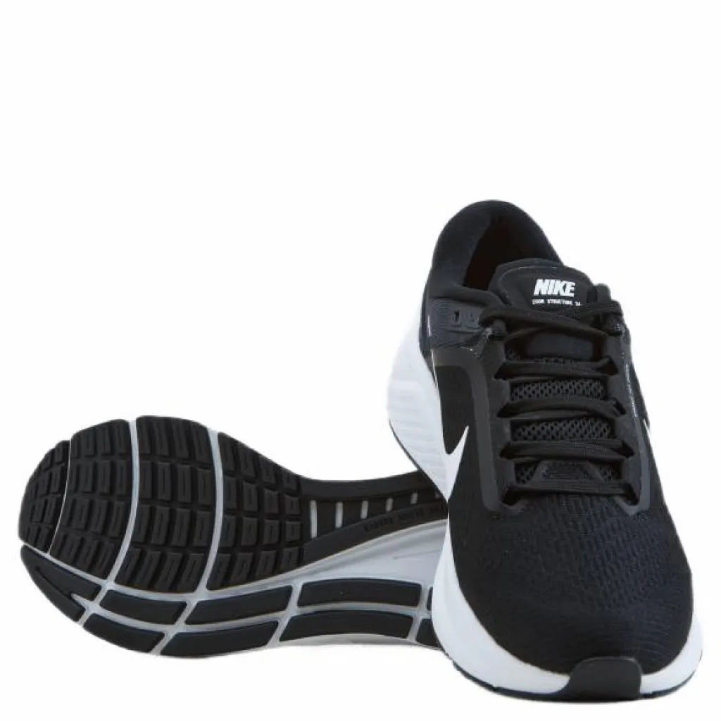 Nike Air Zoom Structure 24 Women's Road Running Shoes BLACK/WHITE Hot