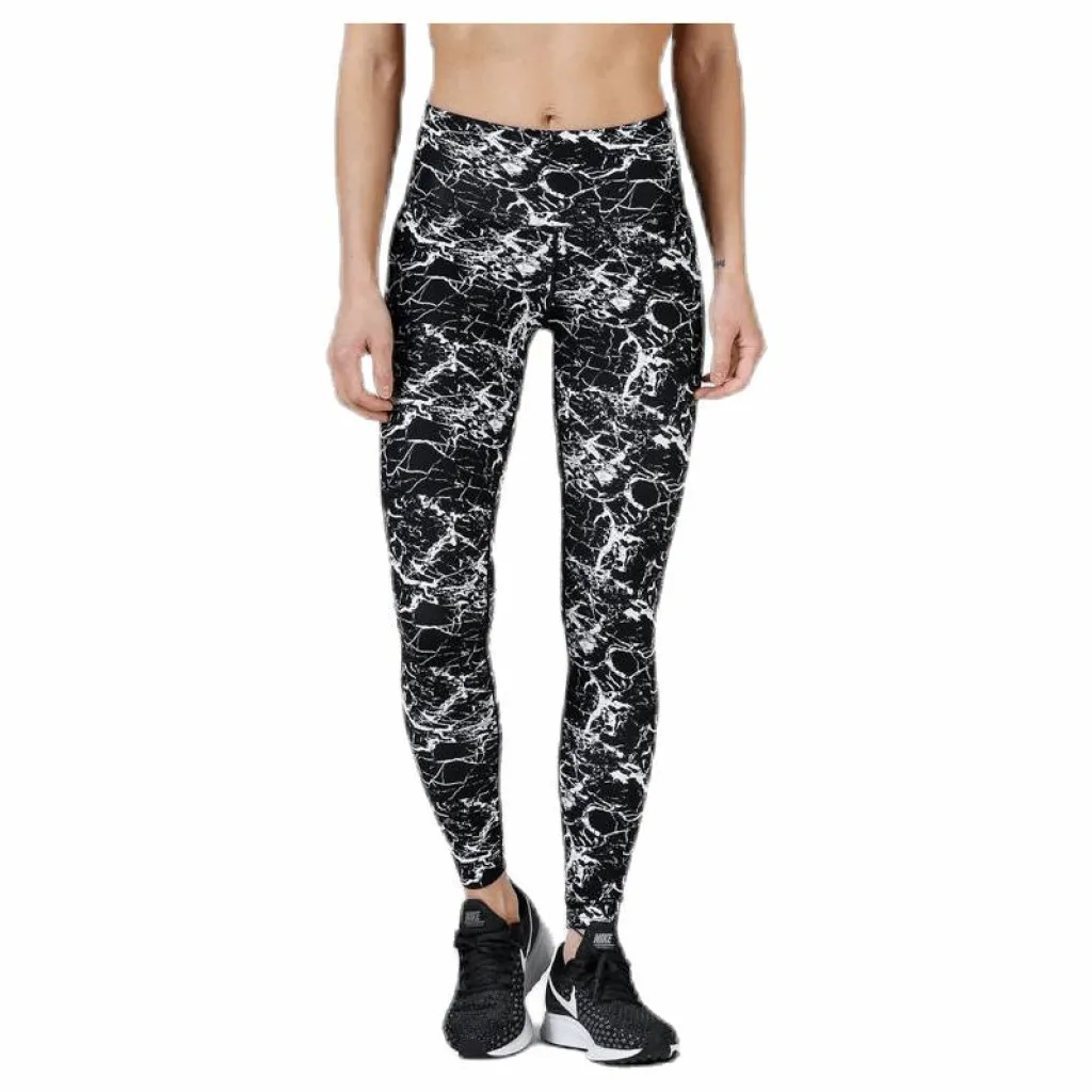 Endurance Alec Printed Tights White/Black Vit och Svart Outlet