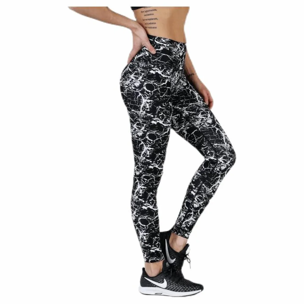 Endurance Alec Printed Tights White/Black Vit och Svart Outlet