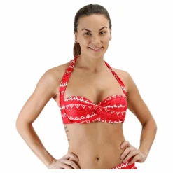 Wyte Alessandra Halterneck Red Röd Clearance