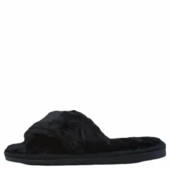 Alie Fluffy Slippers Black*NOUN Hot