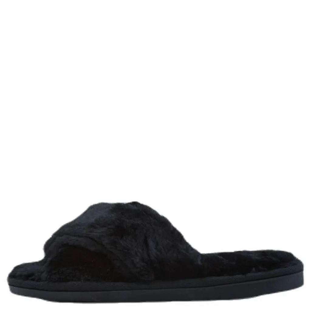 Alie Fluffy Slippers Black*NOUN Hot