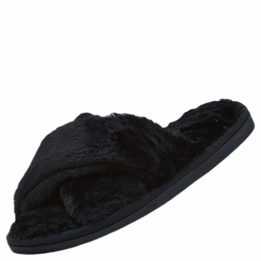 Alie Fluffy Slippers Black*NOUN Hot