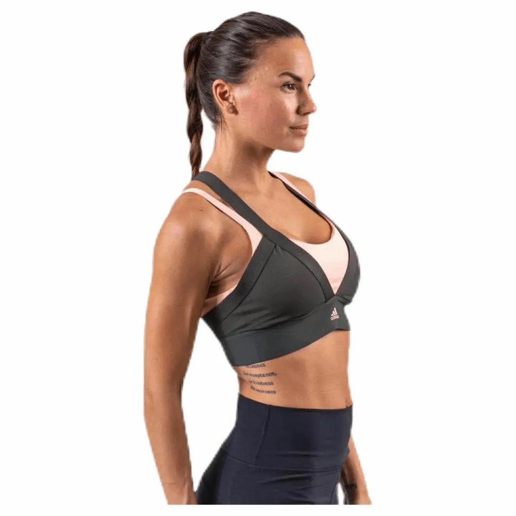 adidas All Me Layered Bra Green Blå Clearance