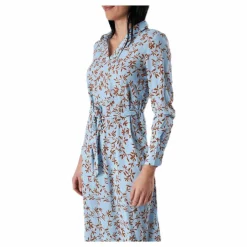 Only Alma Poly L/S Shirt Dress Aop Blue Blå New
