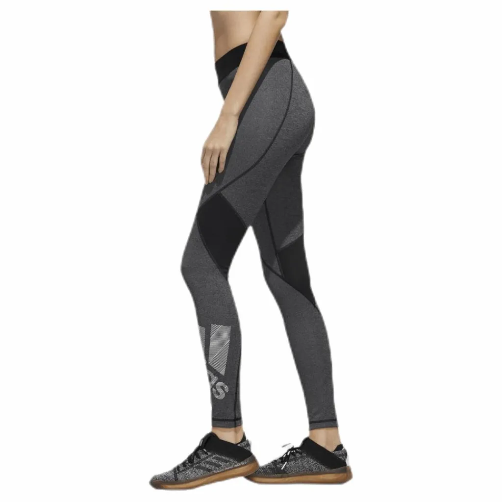 adidas Alphaskin Bos Long Tight White/Black Grå Hot