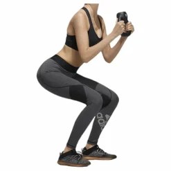 adidas Alphaskin Bos Long Tight White/Black Grå Hot