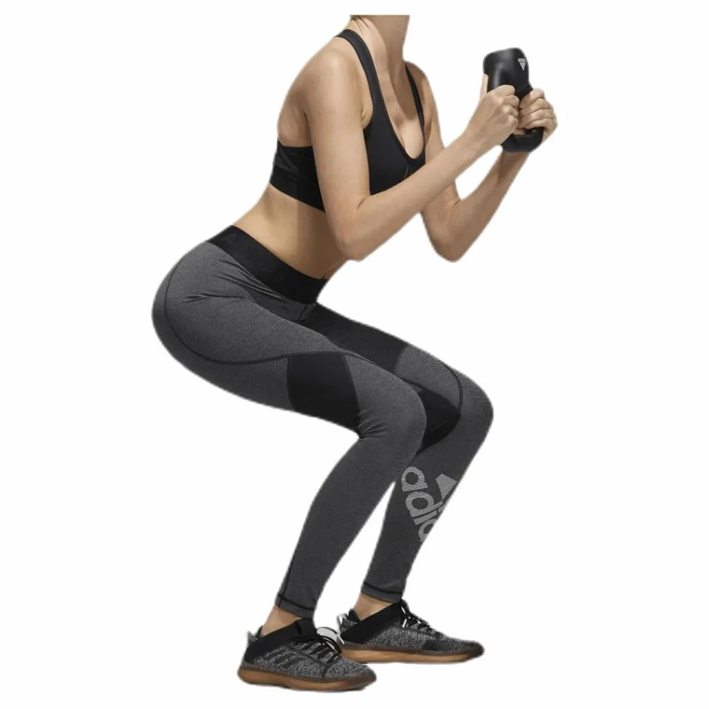 adidas Alphaskin Bos Long Tight White/Black Grå Hot