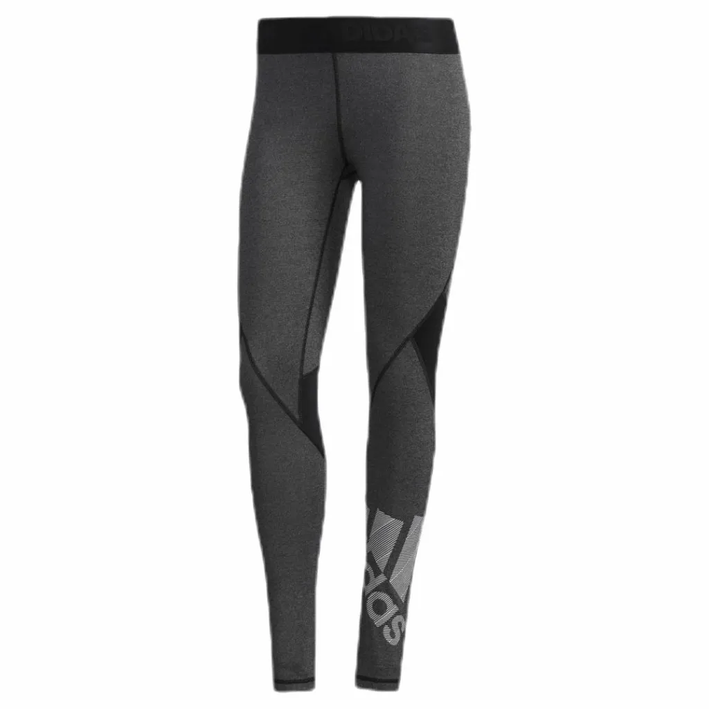 adidas Alphaskin Bos Long Tight White/Black Grå Hot
