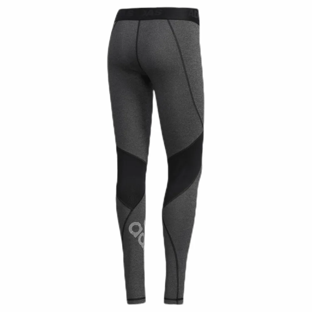 adidas Alphaskin Bos Long Tight White/Black Grå Hot