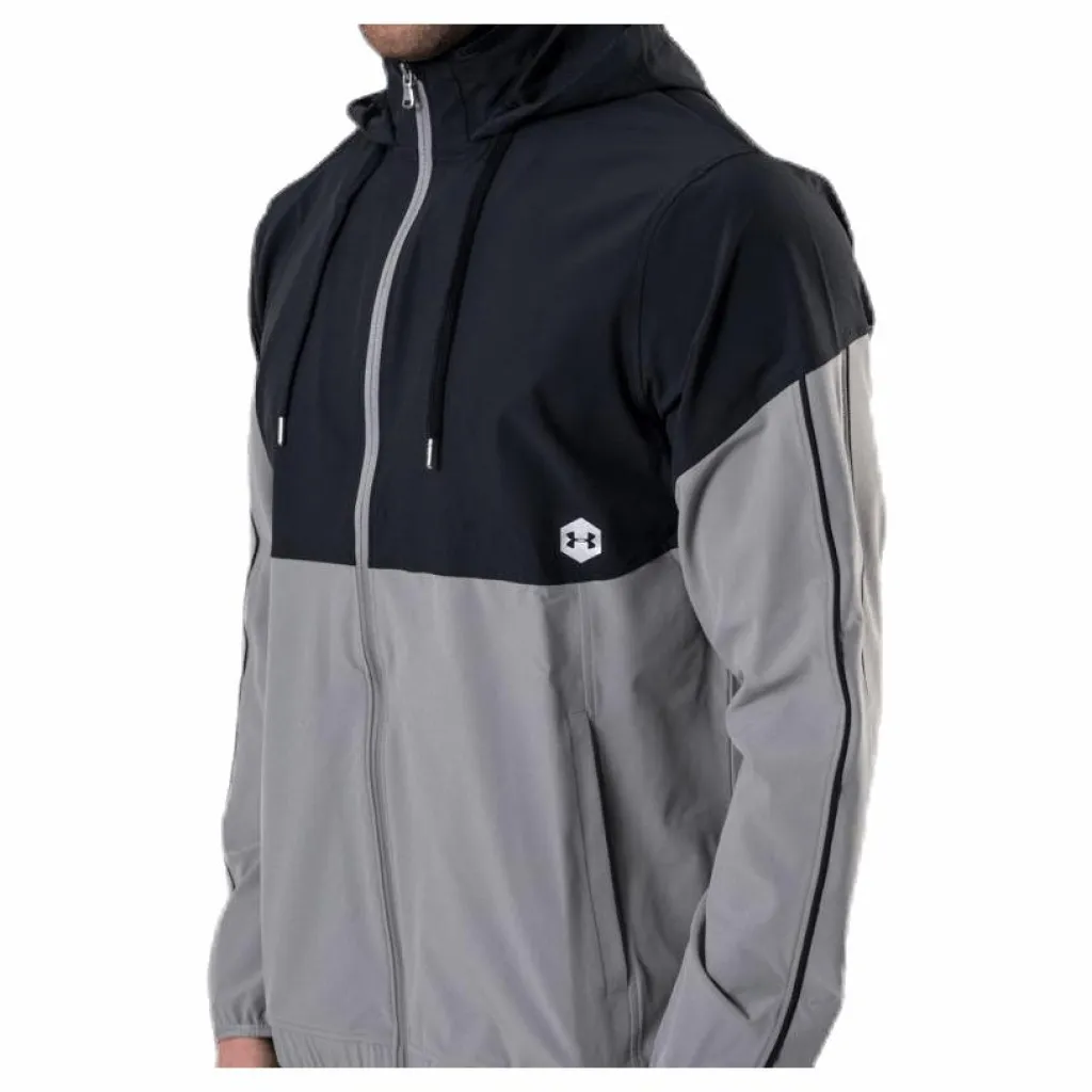 Under Armour Athlete Recovery Woven Warm Up Top Green Grön Online