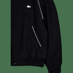 Lacoste Badge Accent Wool Varsity Jack Black New