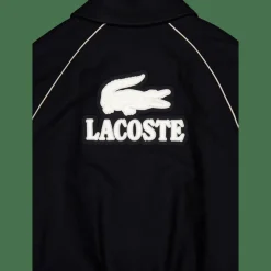 Lacoste Badge Accent Wool Varsity Jack Black New