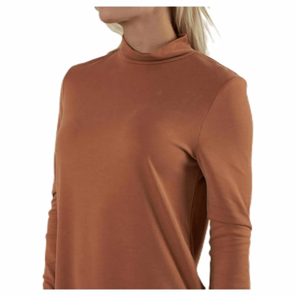 Pieces Bamala T-Neck Ls Dress Beige Discount