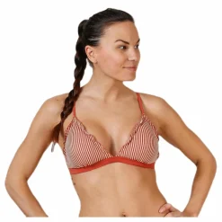 Pieces Barbara Bikini Triangle Bra Red Röd Clearance