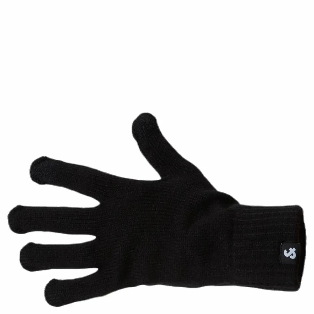 Jack & Jones Barry Knitted Gloves Black Svart Discount