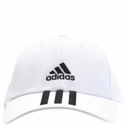 adidas Baseball 3 Stripes Cap Cotton Twill White / Black / Black Vit