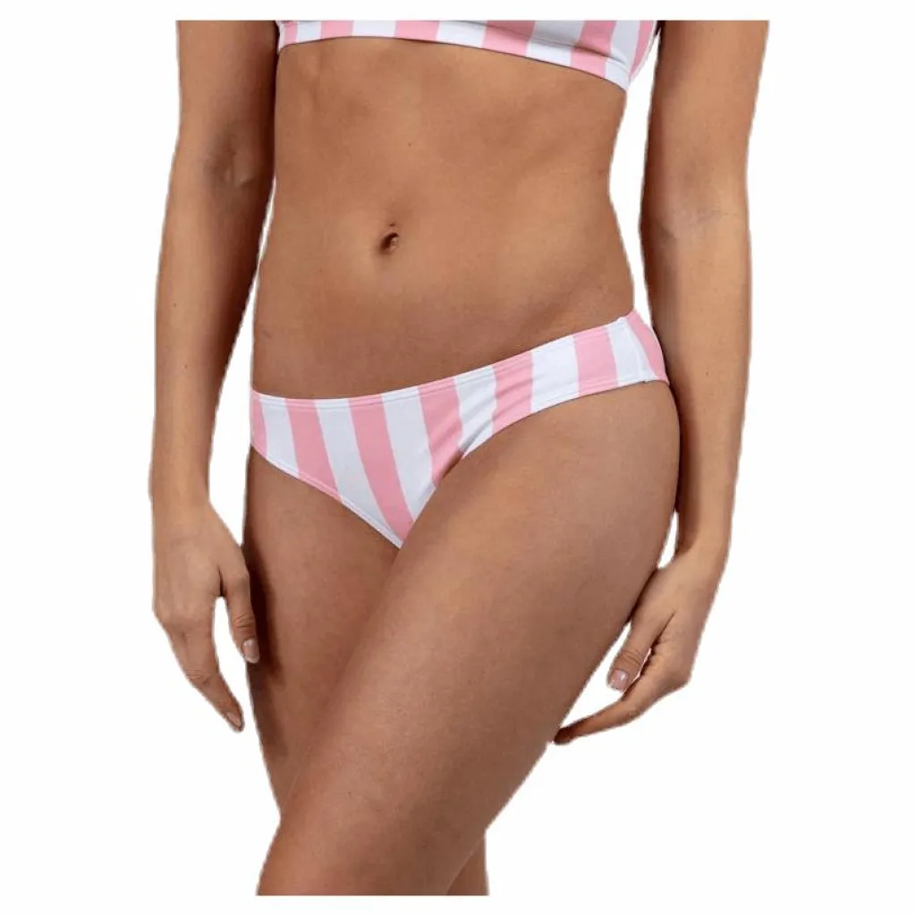 Pieces Bea Bikini Brief Pink/White Rosa och Vit Hot