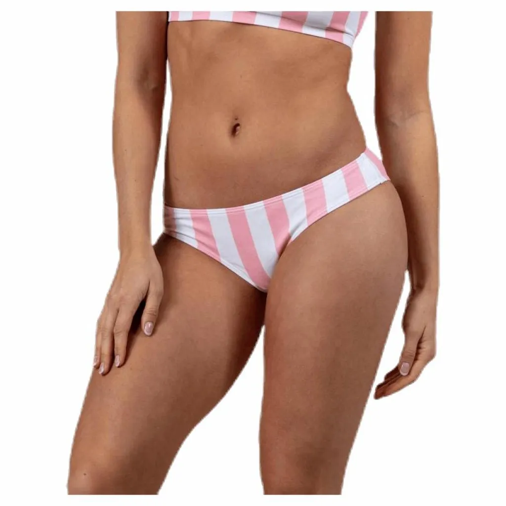 Pieces Bea Bikini Brief Pink/White Rosa och Vit Hot