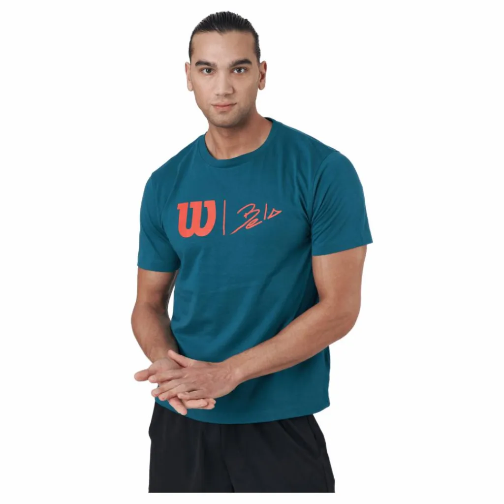 Wilson Bela Hype Tech Tee Blue Coral Blå Discount