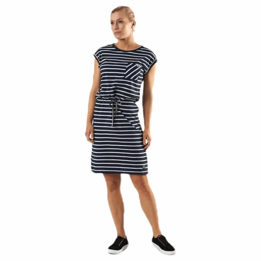 Marine Bellevue Dress Blue/White Blå och Vit Online