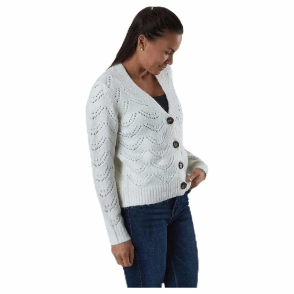 Pieces Bibi Ls Knit Cardigan White Vit Online